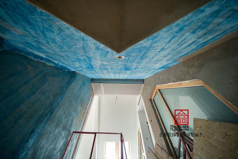 原河名墅400平米中式風格裝修施工工地