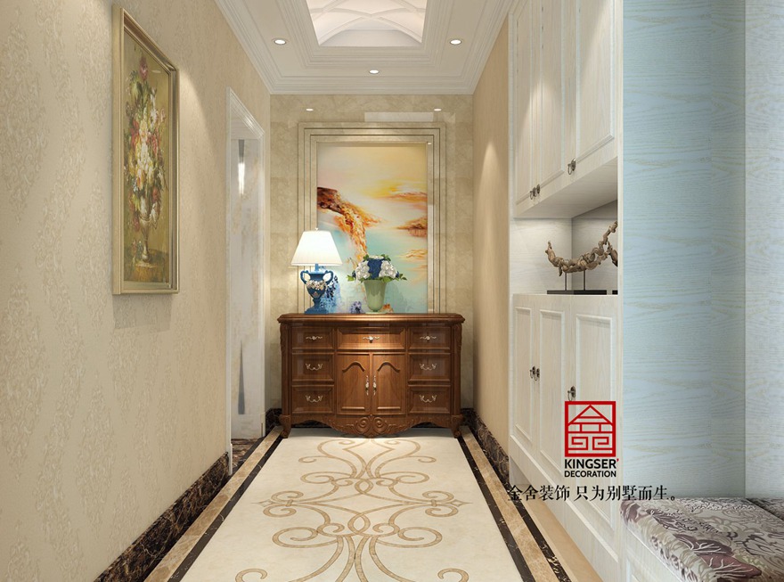 原河名墅裝修-歐式風格-玄關