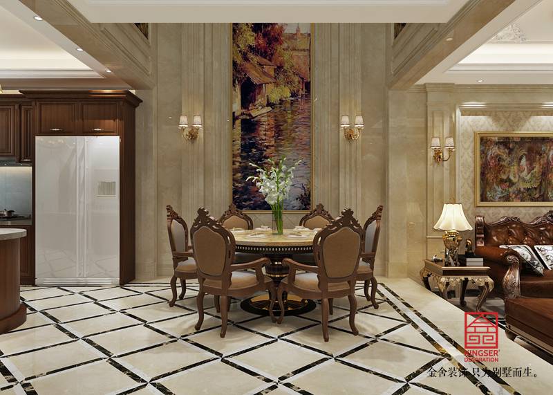 江南新城300平米歐式風格裝修效果圖