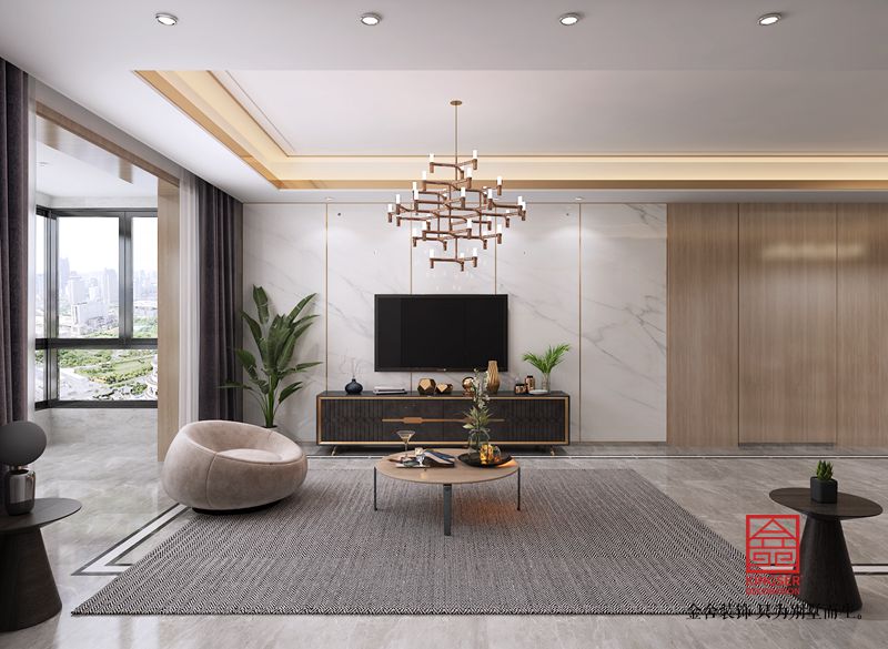 翰墨儒林裝修-現代簡約-客廳