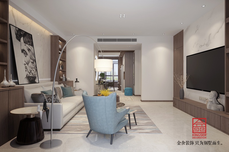 榮盛華府178平裝修-現代風格-客廳