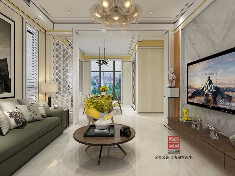 碧桂園240平米現代簡約風格裝修效果圖