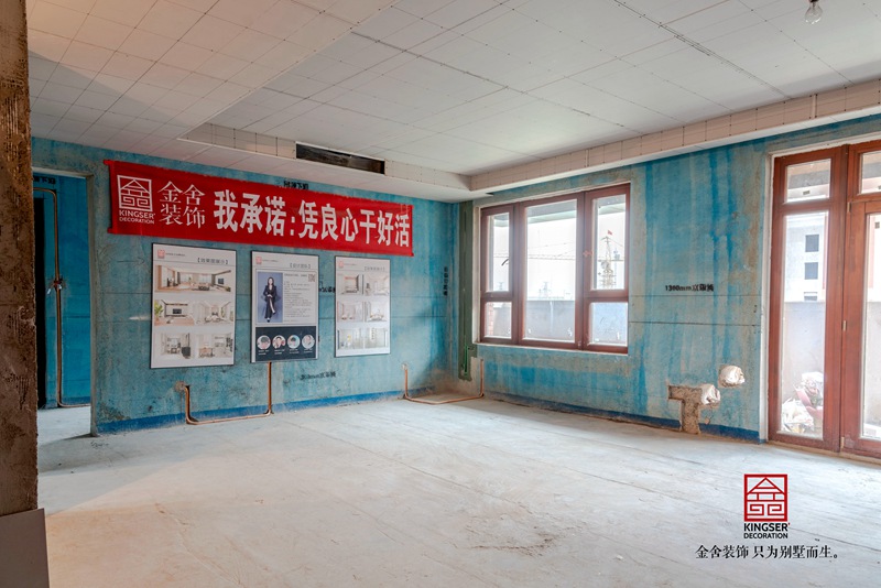 瀚林甲第160㎡裝修木工施工現場