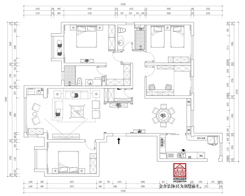 東南智匯城191平米戶型平面布置圖