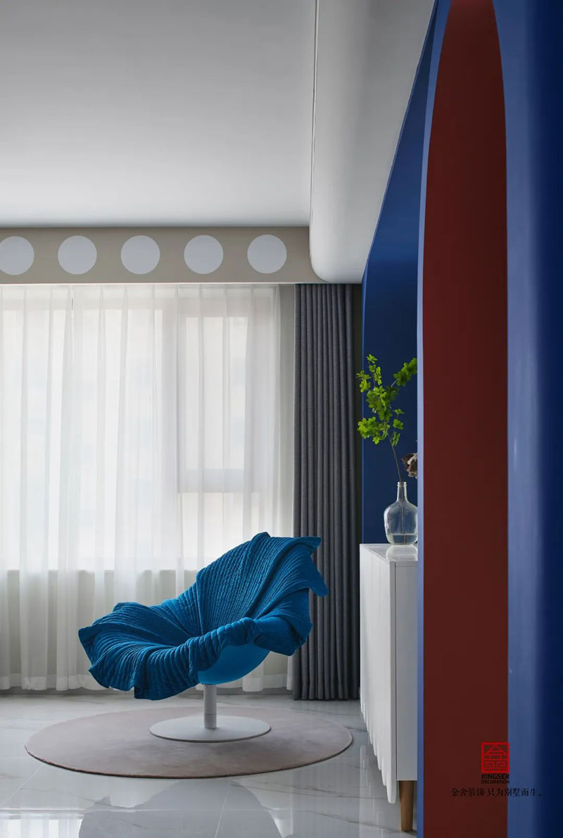 秀水名邸120㎡孟菲斯風格裝修設計