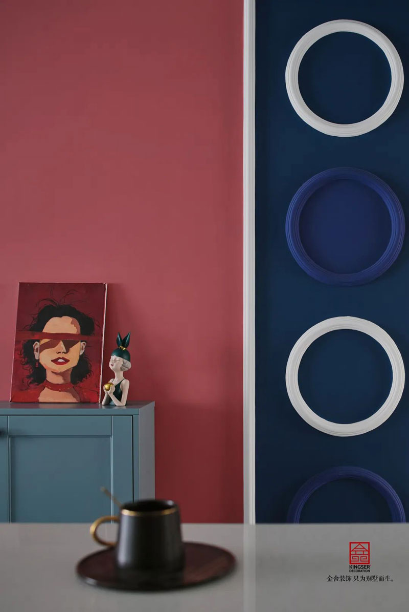 秀水名邸120㎡孟菲斯風格裝修設計