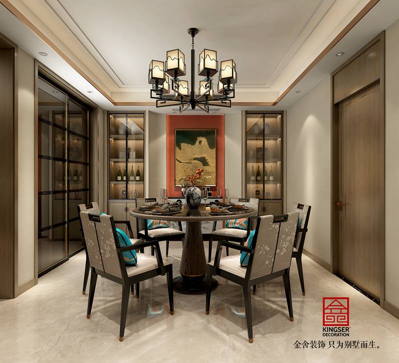 明靖莊園140平米新中式裝修設計