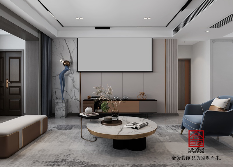 天洲視界城現代簡約裝修效果圖