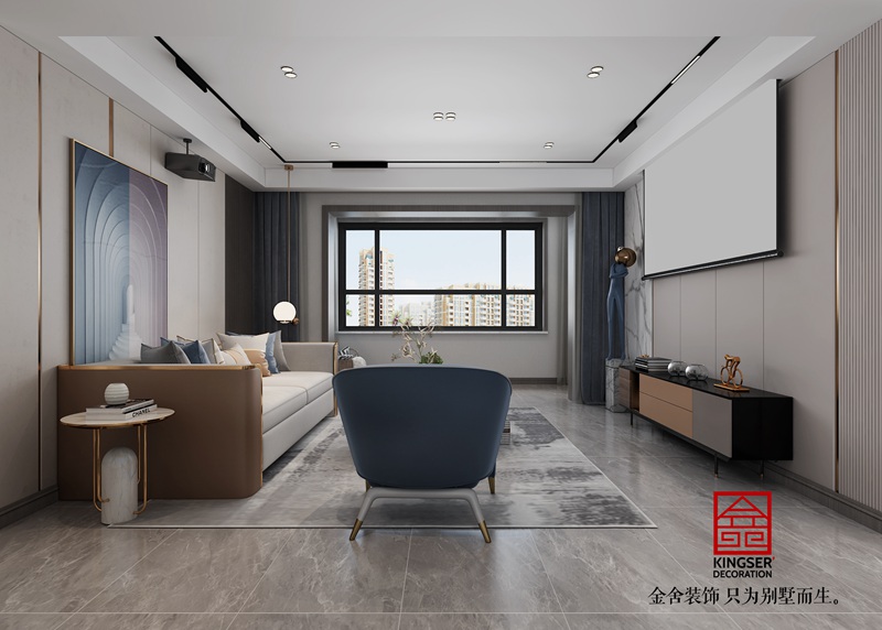天洲視界城現代簡約裝修效果圖