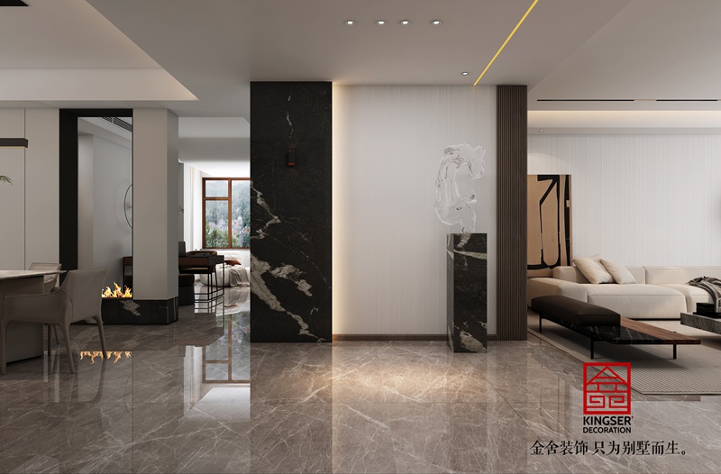 榮盛華府210平現代風格裝修效果圖