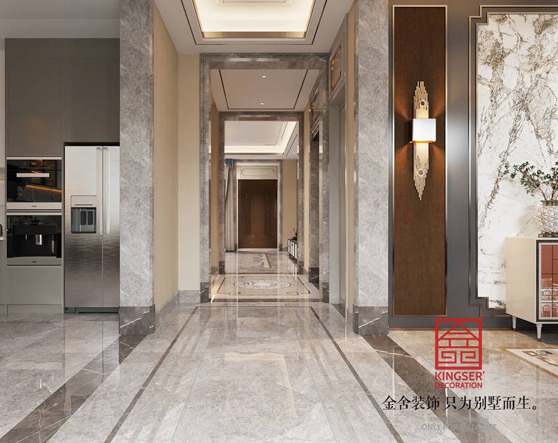 衡水漢王府別墅裝修520平現(xiàn)代法奢風格效果圖