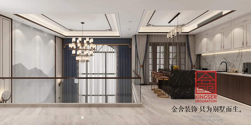 自建別墅裝修新中式風格效果圖